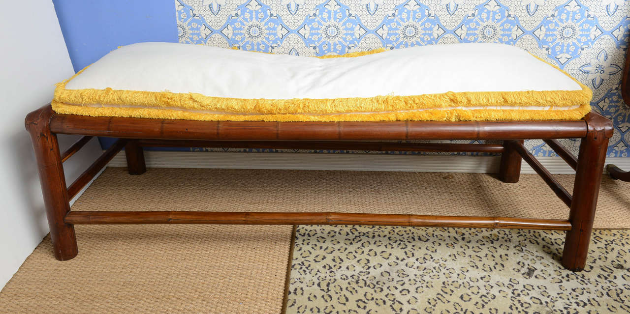 Very nice bamboo daybed with cushion.