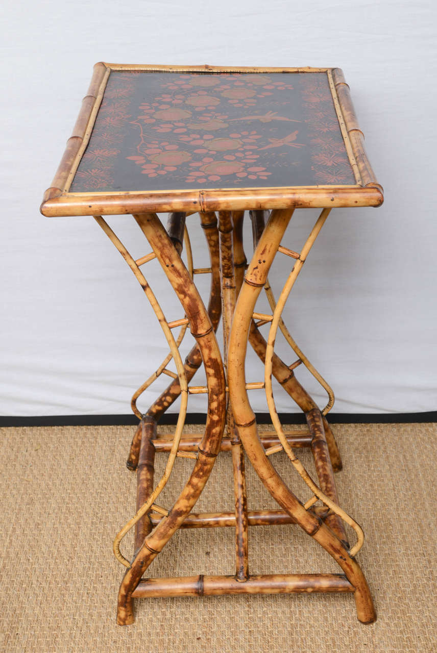 19th Century English Bamboo Tray-Top Side Table 3