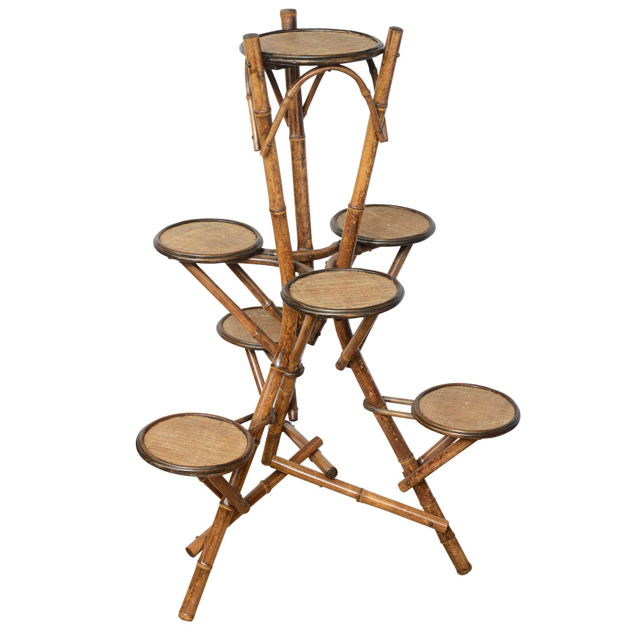 French Bamboo Plant Holder For Sale at 1stdibs