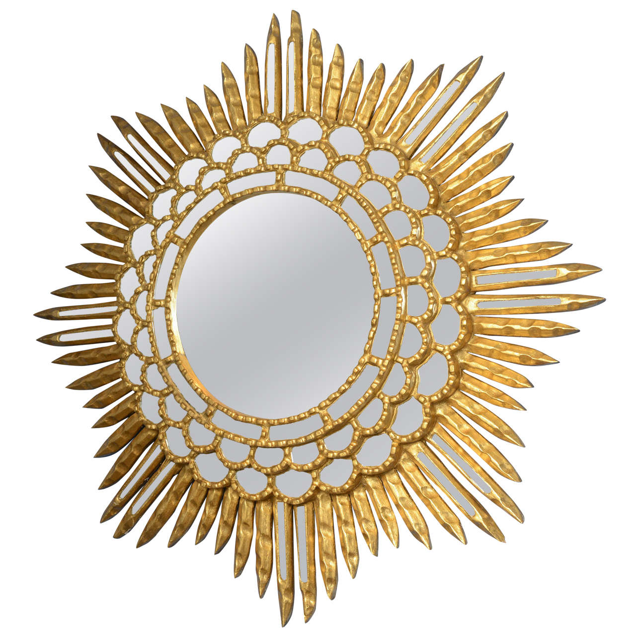 Very Unusual European Vintage Starburst Mirror at 1stDibs