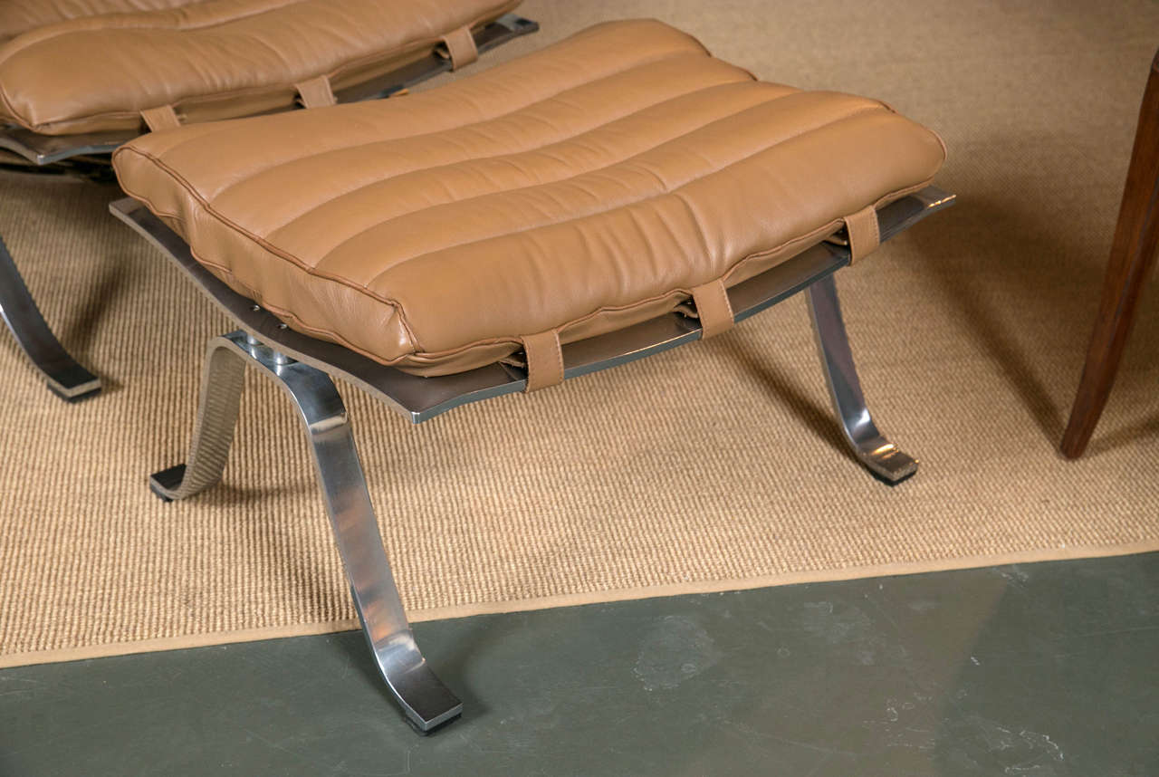 Mid-Century Modern Lounge Chair and Ottoman by Arne Norell