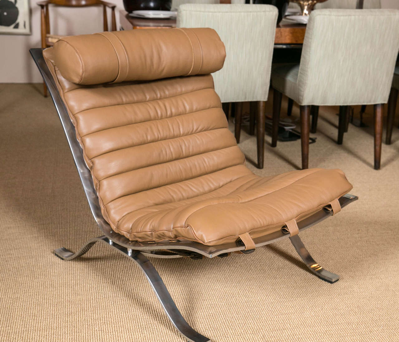 Swedish Lounge Chair and Ottoman by Arne Norell