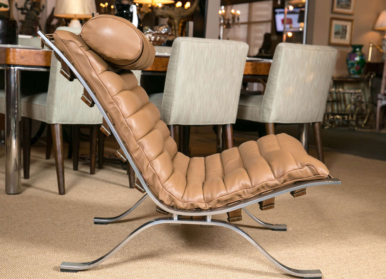 20th Century Lounge Chair and Ottoman by Arne Norell