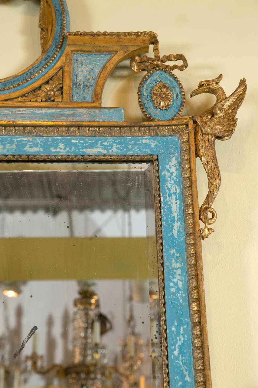 antique blue mirror