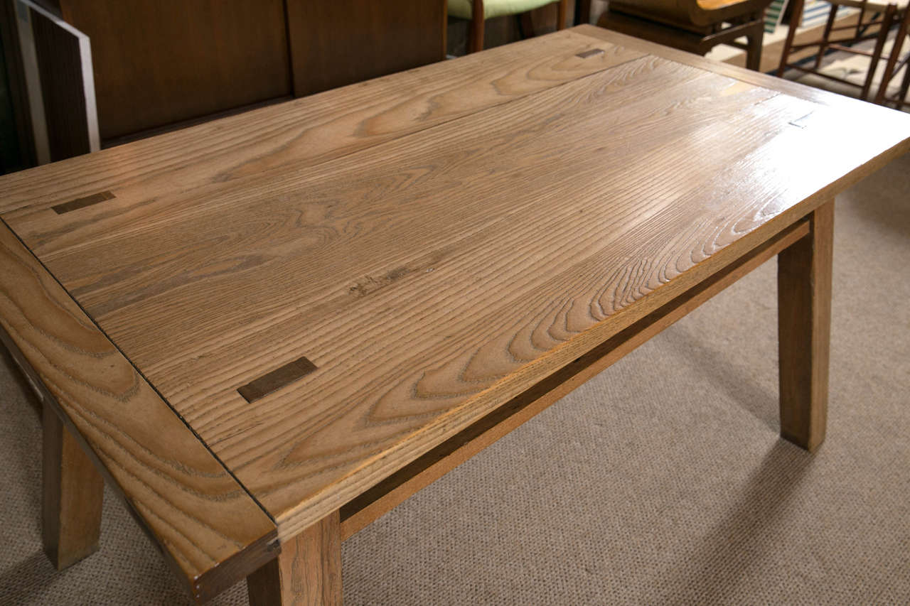 Arts and Crafts Elm Table by Stanley Webb Davies For Sale