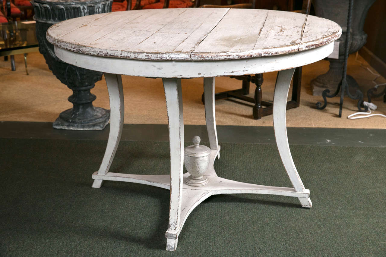 A late 18th or early 19th century Gustavian painted centre table.