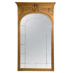 Napoleon III French Gilt Wood Palace Mirror:  Circa 1800-1829