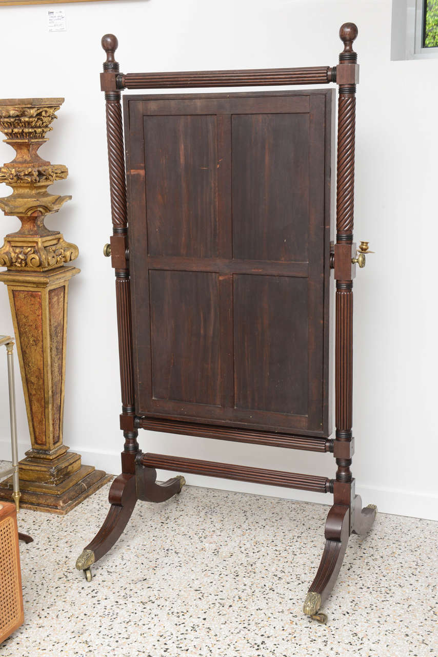 George IV, Mahogany Cheval Dressing Mirror, Circa 1810 2