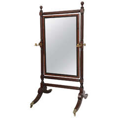 George IV, Mahogany Cheval Dressing Mirror, Circa 1810