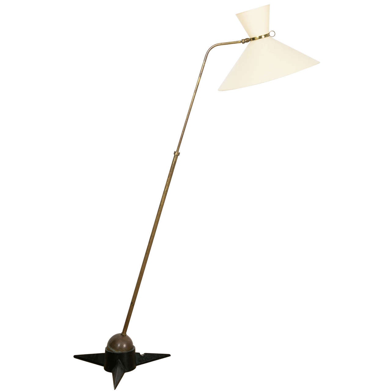 Floor Lamp on Star Base, circa 1950, by Robert Mathieu For Sale