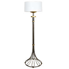 Wrought Iron Floor Lamp by Gilbert Poillerat, circa 1946 2