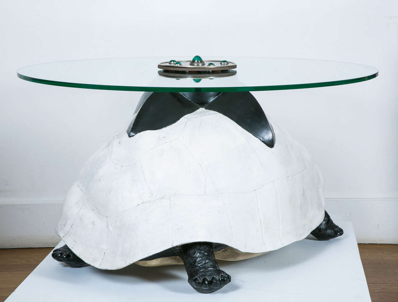 Late 20th Century Tortoise Coffee Table with Glass Top, 1970-1980 by Anthony Redmile