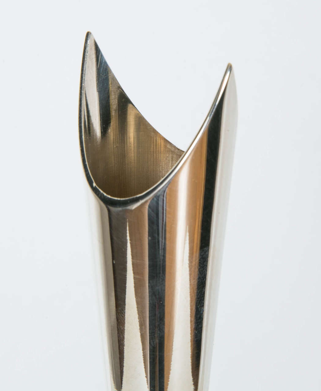 Silver Plate Three “Cardinal” Silvered Metal Vases by L. Sabattini for Christofle, 1970 For Sale