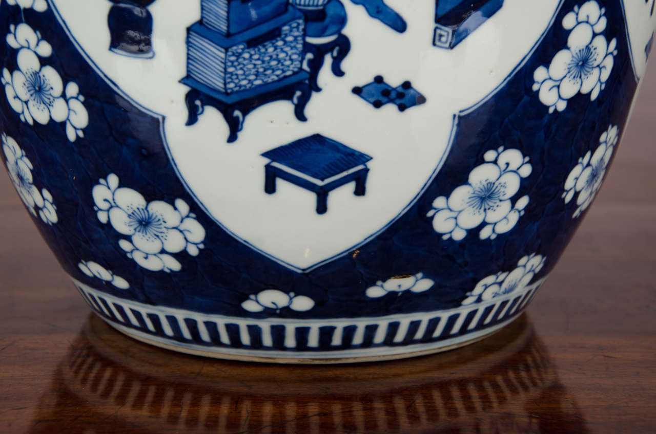 Chinese Blue and White Lidded Ginger Jar 2
