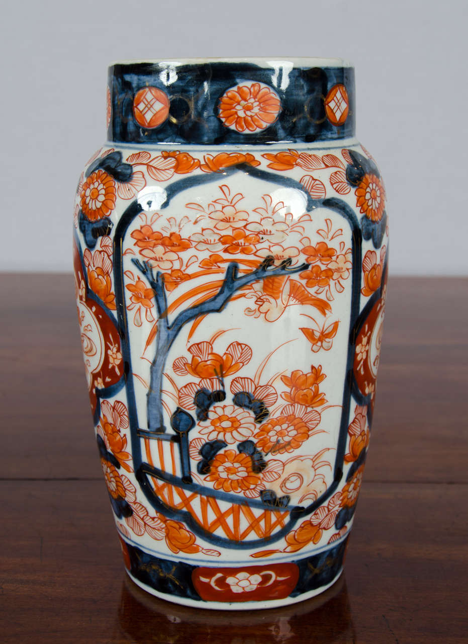 19th Century Pair of Japanese Imari Column Shaped Vases