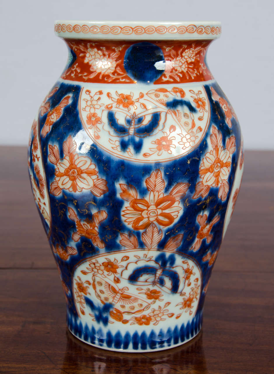 Pottery Pair of Japanese Imari Vases