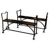 Pair Iron Benches