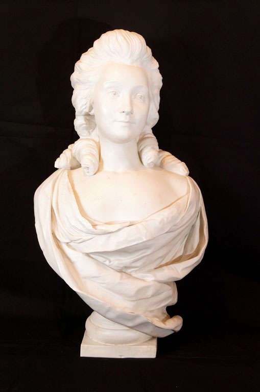 French Parian bust of a Lady In Excellent Condition In Hudson, NY