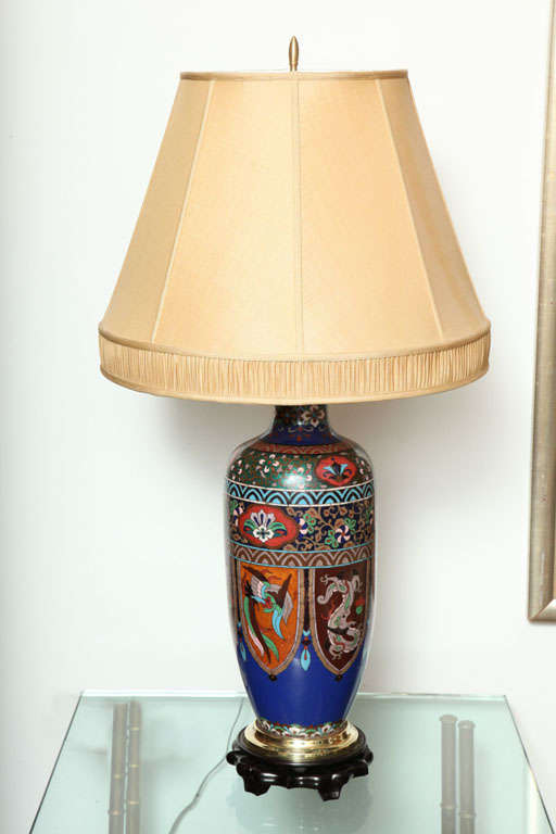 Chinese Cloisonne Lamp, circa 1900