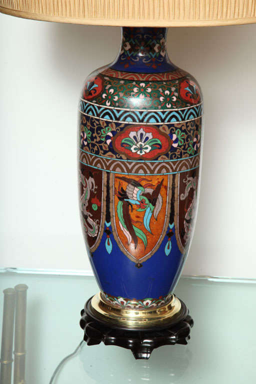 Chinese Cloisonne Lamp, circa 1900 For Sale at 1stDibs