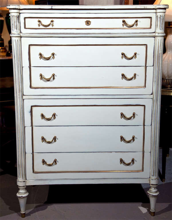 Six-Drawer Hi Chest Louis XVI Style Maison Jansen Stamped 1