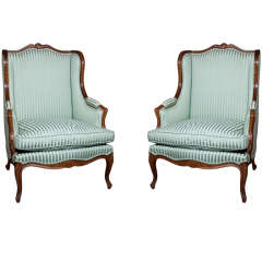 Pair of Louis XV Style Bergere Chairs