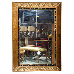Vintage Fine 1930s Gilt Wood Wall Over the Mantle Mirror
