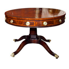 Oversized Mahogany Drum - Center Table