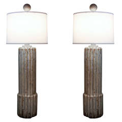 Custom Reeded Column Lamps