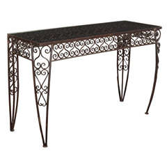 Vintage Steel Console Table