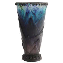 Rare G. Argy Rousseau Vase Titled "Feuillage"
