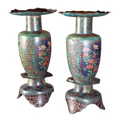 Great Pair Of Cloissonne  Vases
