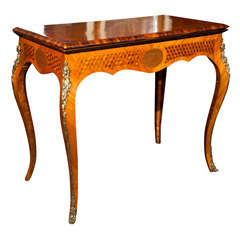 Antique Marquetry Game Table