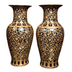 Incredible Pair Of Chinese Floor Vases