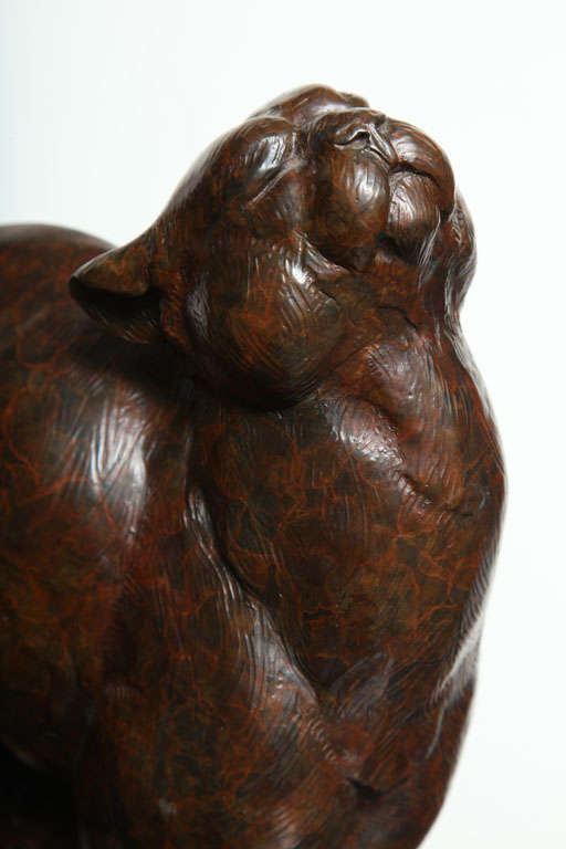 Bronze Figure of a Cat by Dan Ostermiller 2