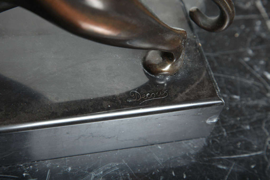 Moulage Groupe de panthères en bronze Art Déco de Michel Decoux en vente