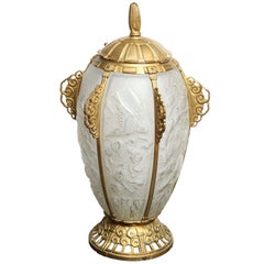 Antique Rare Art Deco Lamp by Sabino