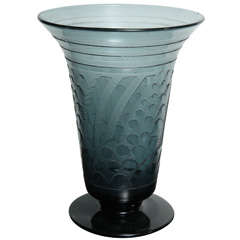Art Deco Glass Vase by Daum