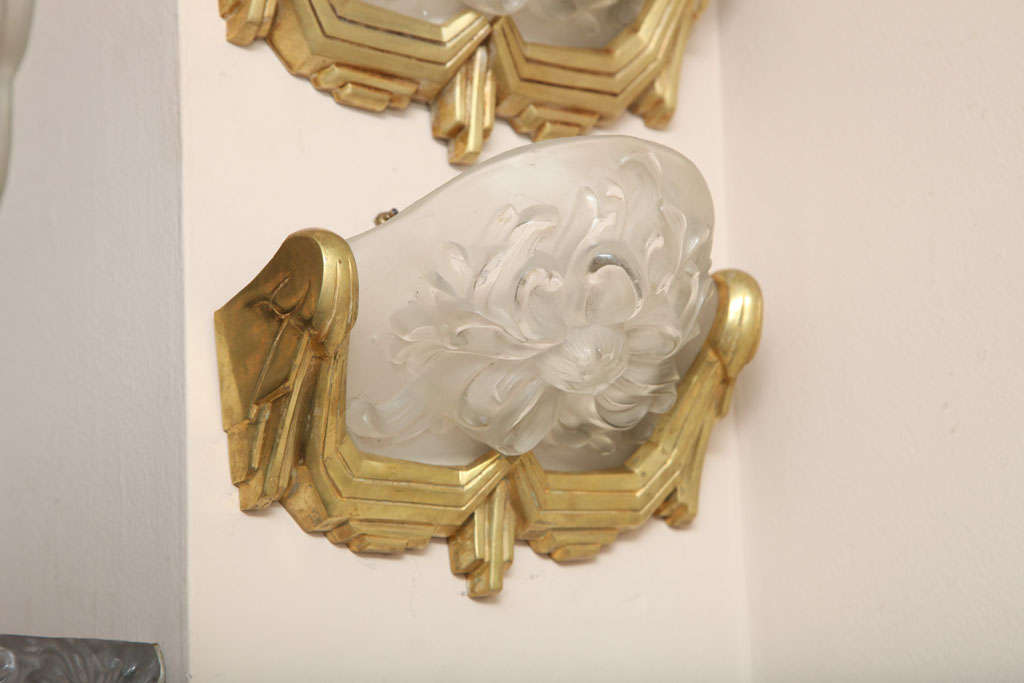 Pair of Art Deco Wall Sconces by Sabino In Excellent Condition For Sale In Bridgewater, CT