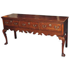 Antique English oak dresser base.