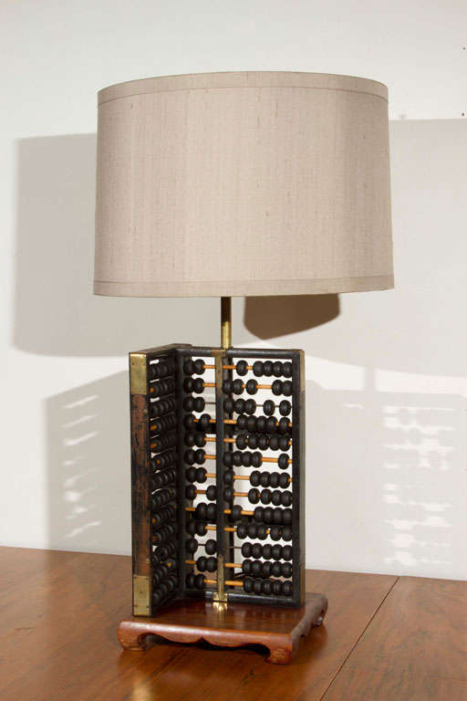 Vintage Chinese Abacus Table Lamp