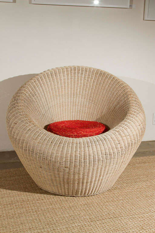 The Palla Chair from designer Giovanni Travasa is exhibited widely in museums, lauded internationally in design books, and is unsurpassable in its structure - a woven 