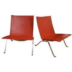 Pair of Poul Kjærholm Pk 22 Chairs
