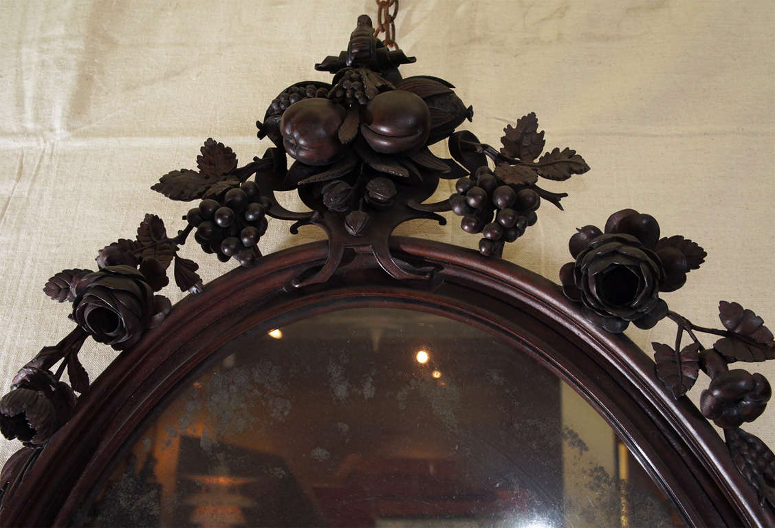 American Victorian Oval Mirror
