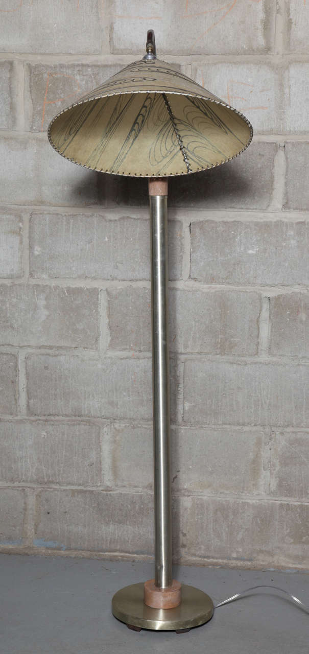 Mid-20th Century Spun Aluminum Floor Lamp For Sale