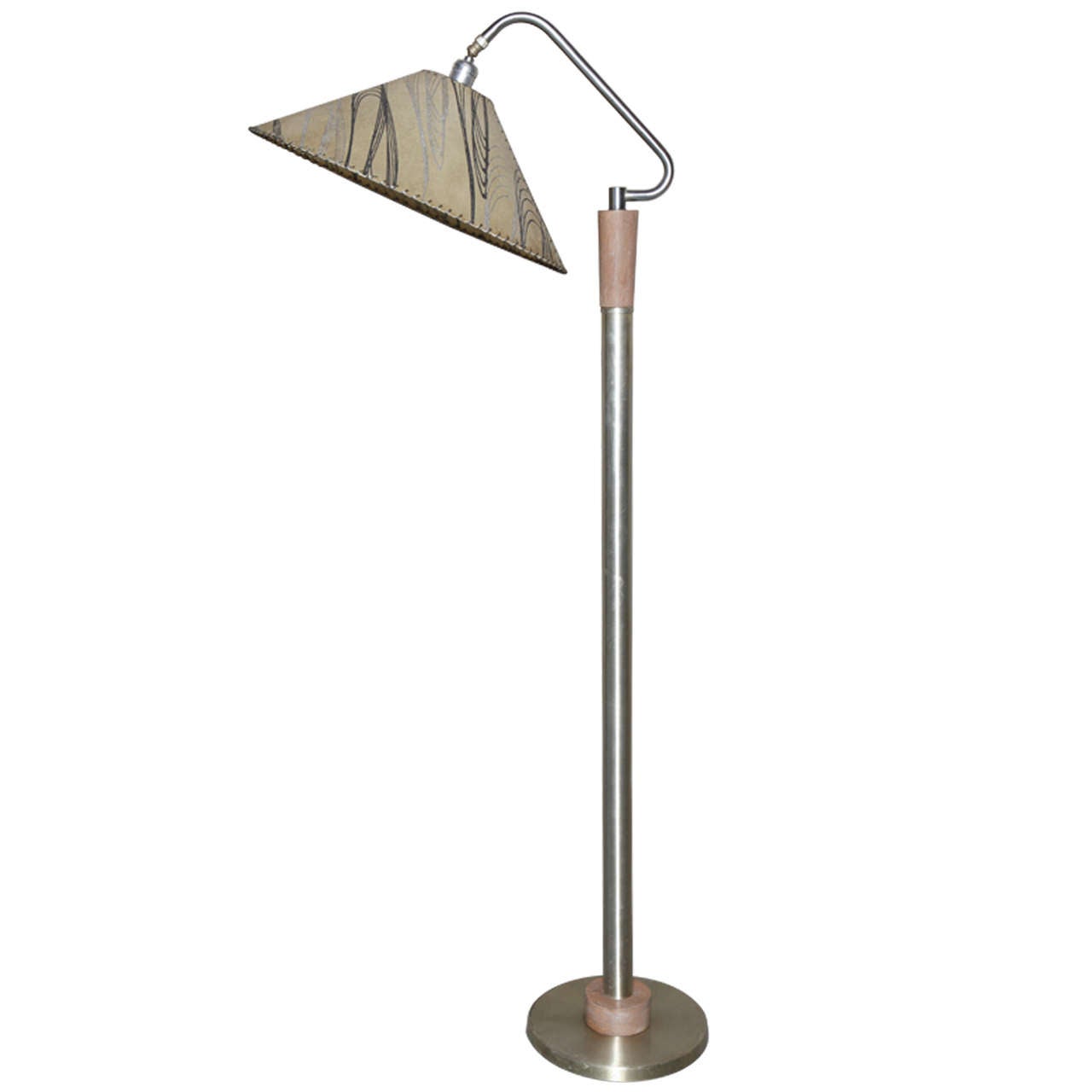 Spun Aluminum Floor Lamp For Sale