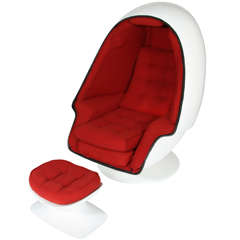 Very Rare 1968 Tony Casello Associates Fiberglass Egg Chair for Harman Kardon