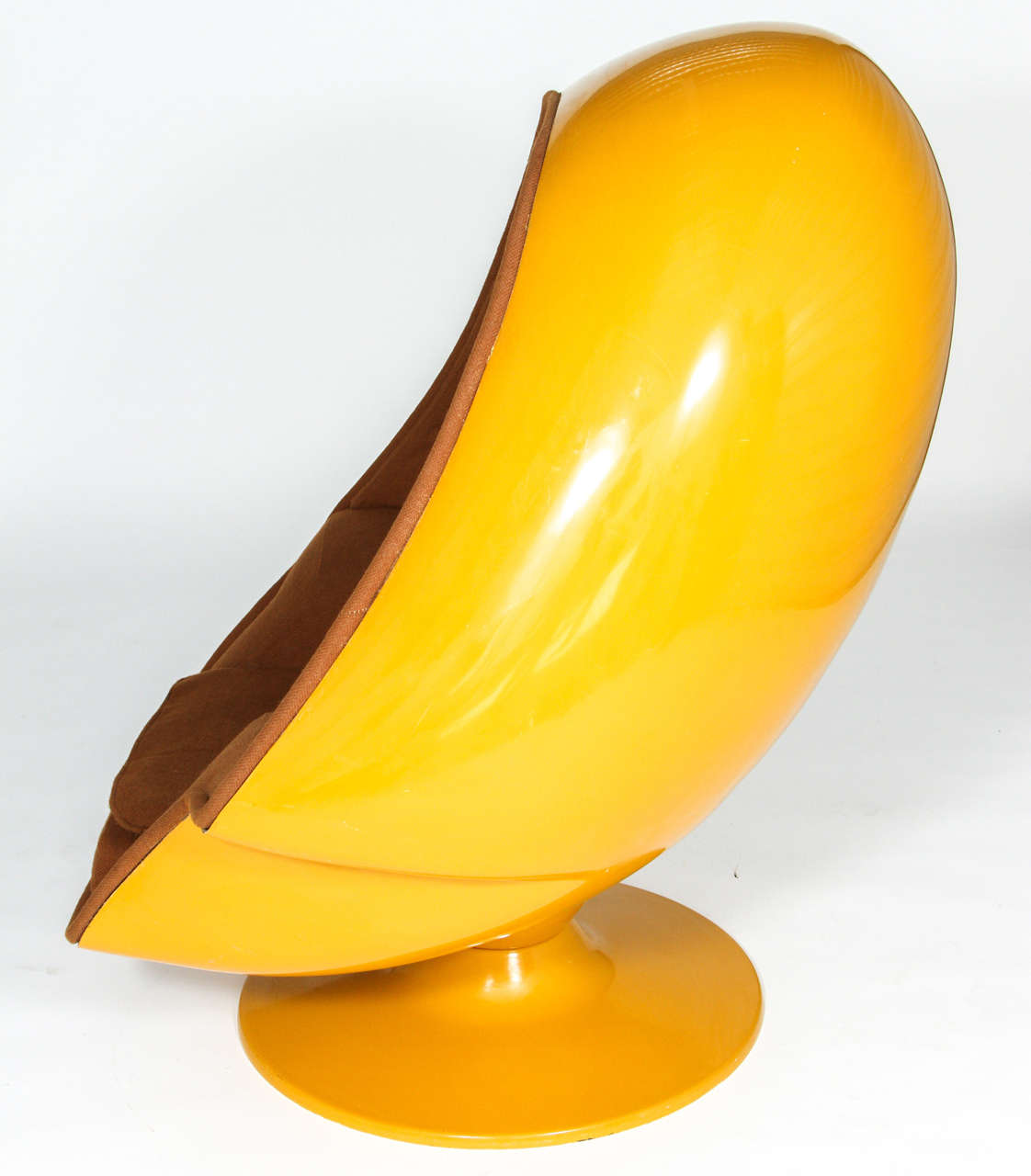 vintage egg chair with speakers