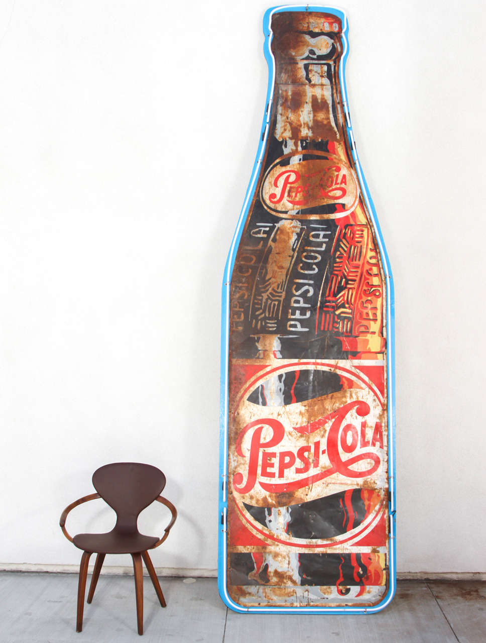 20th Century Very Rare 1950's Monumental-Giant, *Pepsi Cola Bottle* Neon Sign (11.8 Ft Tall)