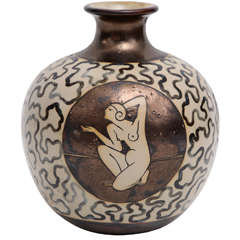 Antique Fine Ceramic Vase by Primavera, France
